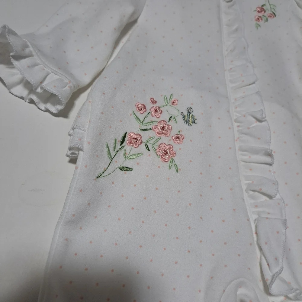 Little Me White and Pink Polka Dot Outfit